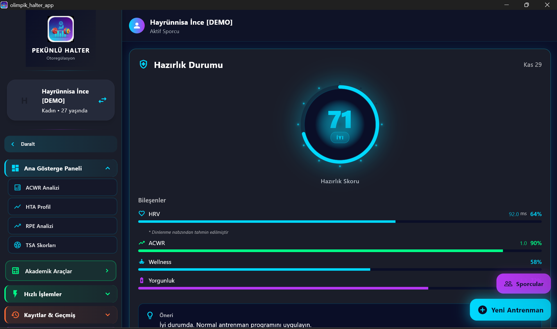 Ana Gösterge Paneli - Hazırlık Durumu